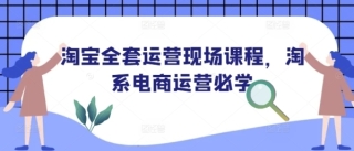 淘宝全套运营现场课程，淘系电商