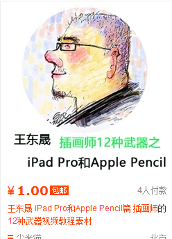 王东晟 iPad Pro和Apple Pencil篇 插画师的12种武器视频教程素材