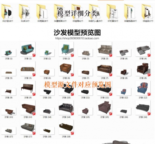 sketchup模型 LOFT工业风室内家装全屋整套家具草图大师su模型库