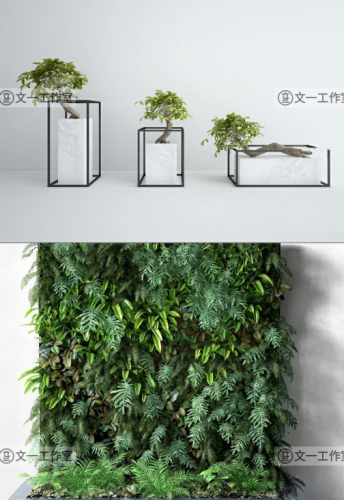 绿植室内盆栽3d模型植物摆件别墅庭院花园民宿花卉盆景花店3DMAX