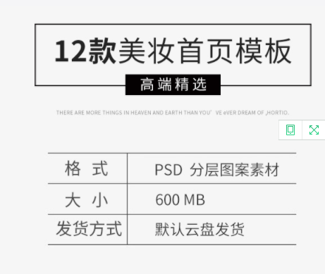 高端国外美容美妆护肤化妆品广告电商网页首页韩式PSD素材模板