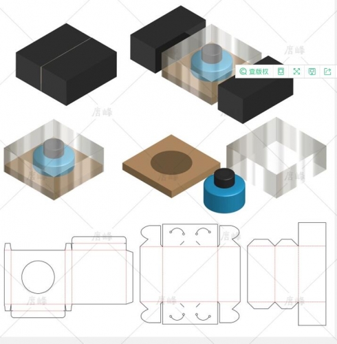 包装礼盒平面展开图结构刀模异形产品纸箱纸袋AI矢量设计素材