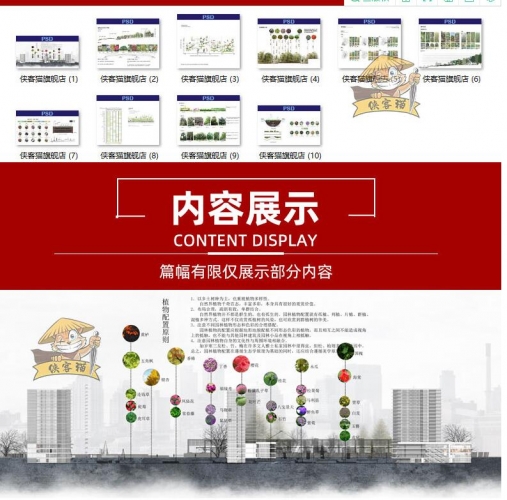 竞赛风景观园林园艺绿植植物配置树木分析图种植搭配PSD分层素材