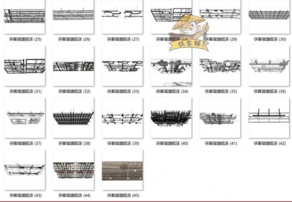 LOFT工业风SketchUp商场商城办公室工装管道消防天花吊顶SU模型库