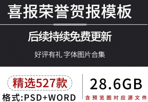 企业公司学校喜庆销售业绩高考大捷光荣喜报word文档PSD素材模板