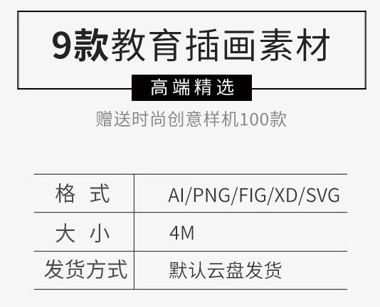 扁平风卡通ui界面app在线教育网站首页插画风格设计psd素材模板