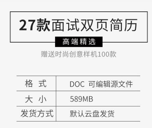 稳重大气商务word企业主管高层经理竞聘面试双页个人简历模板