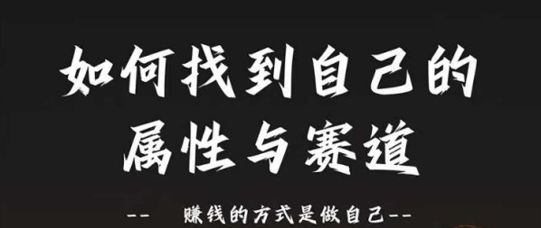 赛道和属性2.0：如何找到自己的属性与赛道，赚钱的方式是做自己