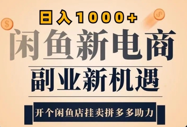 2024闲鱼虚拟升级玩法，实操落地项目，日入几张